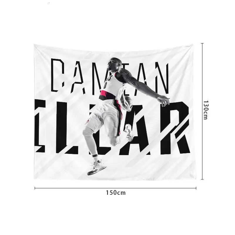 

Nba Star idol Tapestry Wall hanging blanket home decor with installation needle Mandala Multifunction home decoration