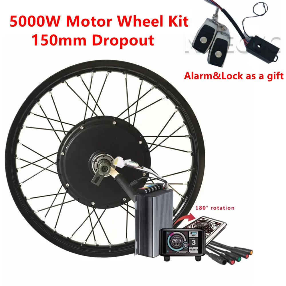 Motorcycle rim QS V3 72v 5000W 3.5T/5T Rear Wheel Kit 150mm Dropout Electric Bike Conversion waterproof controller | Спорт и