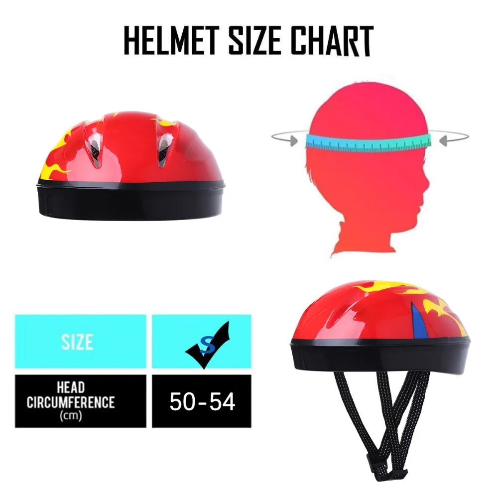 7Pcs Kids Bicycle Helmet Protective Gear Outfit Knee Wrist Guard Elbow Pad Set for Scooter Skateboard Roller Skating Cycling