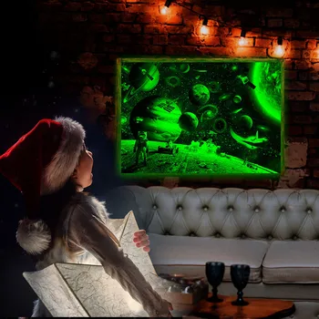 

Adults 1000pcs jigsaw puzzle Halloween luminous Jigsaw puzzle that can be hung on the wall Game Interesting Toys Decorations