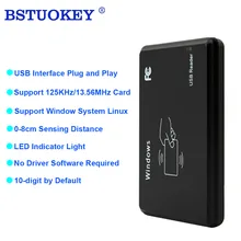 Lector RFID EM4100 TK4100, puerto USB, 125khz, 13,56 MHZ, sensibilidad sin contacto, tarjeta inteligente, compatible con sistema de ventana Linux
