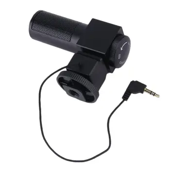 

New SGC-698 3.5mm Professional Camera Video Recording Interview MIC Microphone for Canon Camera DV Black