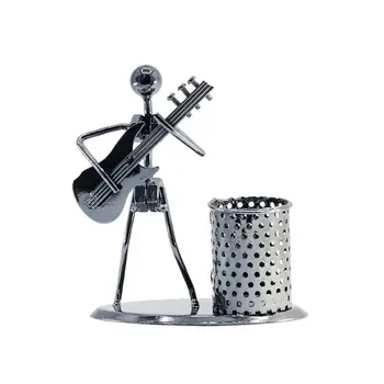 

Metal Iron Music Player Musician Pen Pencil Holder Desktop Storage Organizer Pot