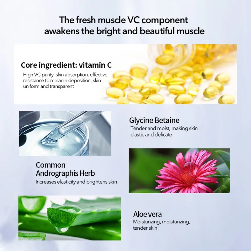 5 шт. VC порошок WhiteningBrightening порошок Сыворотки осветляет кожу Цвет от угревой сыпи удалить уменьшить Красители порошок VC порошок уход за кожей лица Сыворотки