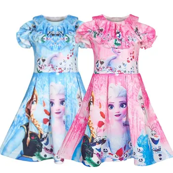 

2020Girls Fancy Dresses Kids Cindrella Snow White Cosplay Costume Princess Rapunzel Aurora Belle Beauty Birthday Party Dress