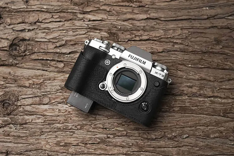 Mr.Stone Brand Genuine Leather Camera case Half