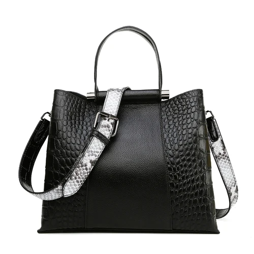 Новая стильная женская сумка сумочка тоут через плечо кожаная большая брендовая черная Повседневная Дизайнерская Женская Bolsas - Цвет: small