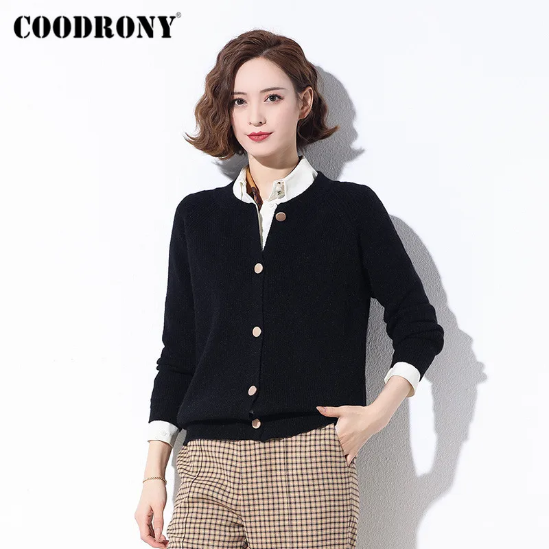 COODRONY Brand Autumn Winter Office Casual Raglan Sleeve Cardigans Women 2020 Streetwear Elegant Warm Slim Sweaters Female W1092