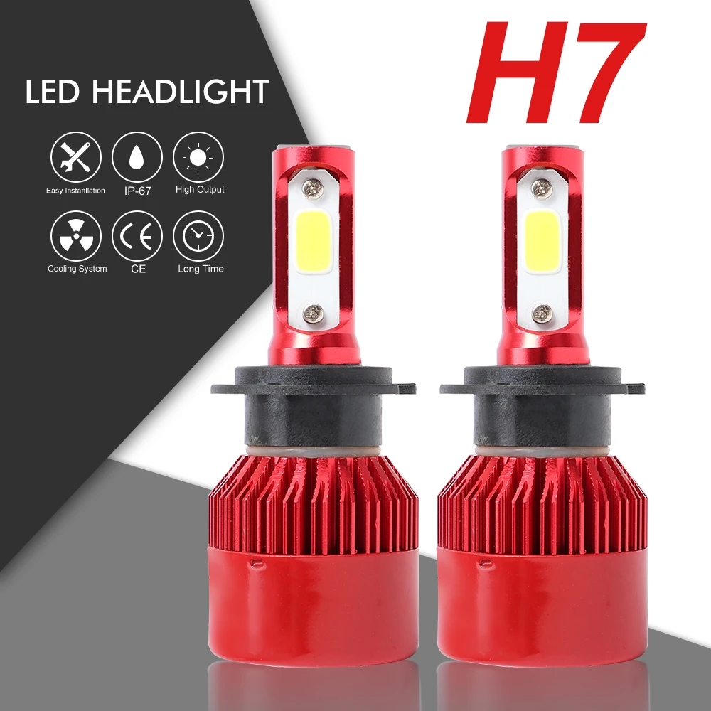 DDAI C6 led h7 canbus Светильник лампы h4 h11 hb4 h1 светодиоды ночной глаз высокий и низкий