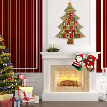 

NICEXMAS Hanging Christmas Advent Calendar Countdown to Christmas Tree