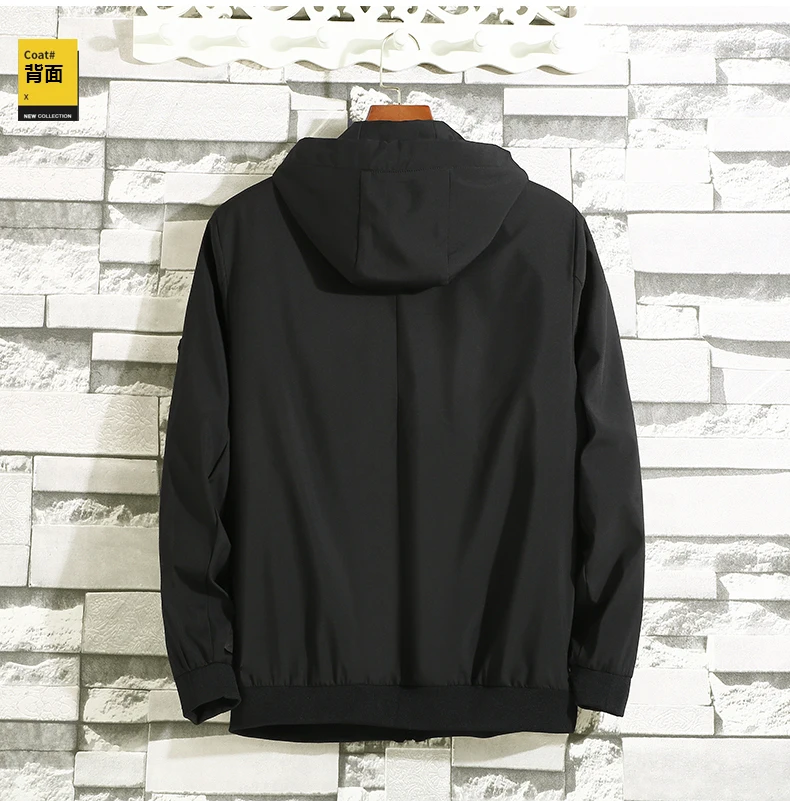 8xl 9xl 10xl Новая модная Осенняя мужская куртка Уличная Повседневная ветровка осенняя куртка с капюшоном одежда больших размеров