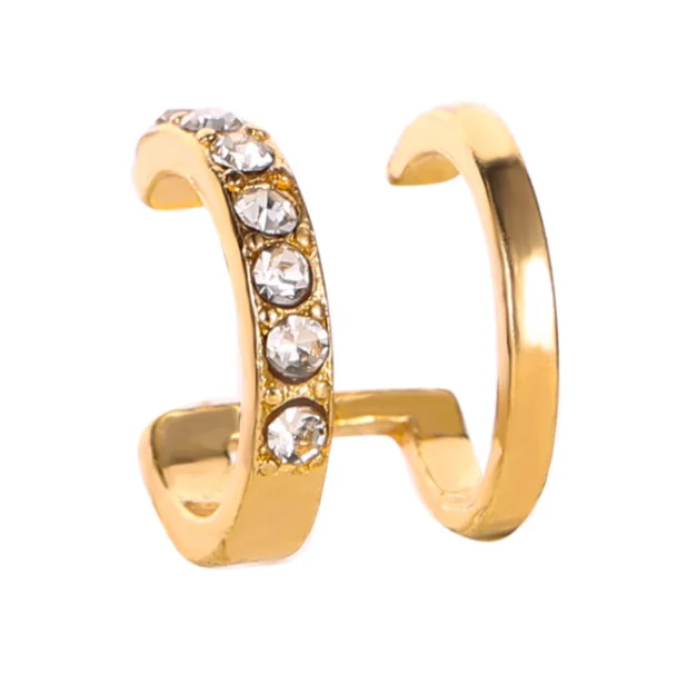 Meetvii New Fashion Copper No Pierced Earcuff Ear Star Vintage CZ Leaf Flower Star Pearl Clip Earrings for Women Jewelry - Окраска металла: O1