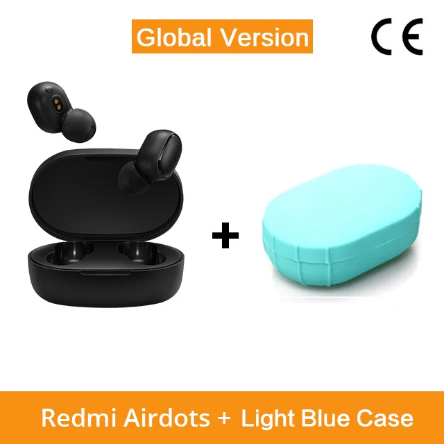 Xiaomi Redmi AirDots наушники Bluetooth гарнитура 5,0 TWS истинный беспроводной стерео SBC милый мини-светильник наушники с автоматической зарядкой - Цвет: Add Light Blue