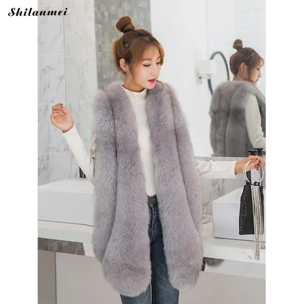 Женское меховое пальто Veste Femme, большие размеры, меховая куртка без рукавов, пальто из искусственного меха, жилет, зимнее пальто, женские осенние вечерние топы с капюшоном