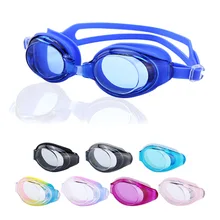 Простые Стеклянные водонепроницаемые противотуманные плавательные очки для взрослых с высоким разрешением для мужчин и женщин, простые стеклянные очки с большой коробкой, дешевые плавательные очки