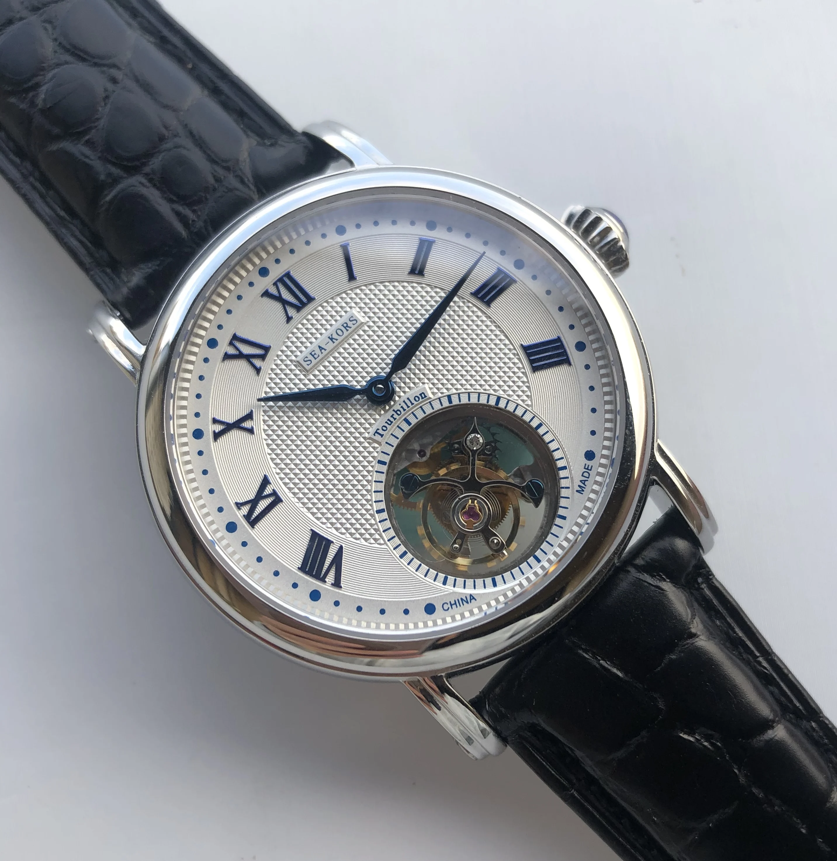 Оригинальные мужские часы Tourbillon Seakors механические с Чайкой ST8000 роскошные Бизнес