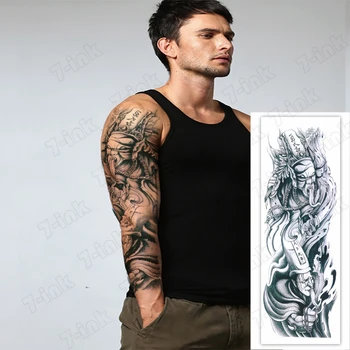 

Waterproof Temporary Tattoo Sticker Black and white ghost large size sleeve tatoo fake tatto flash tattoos for men women