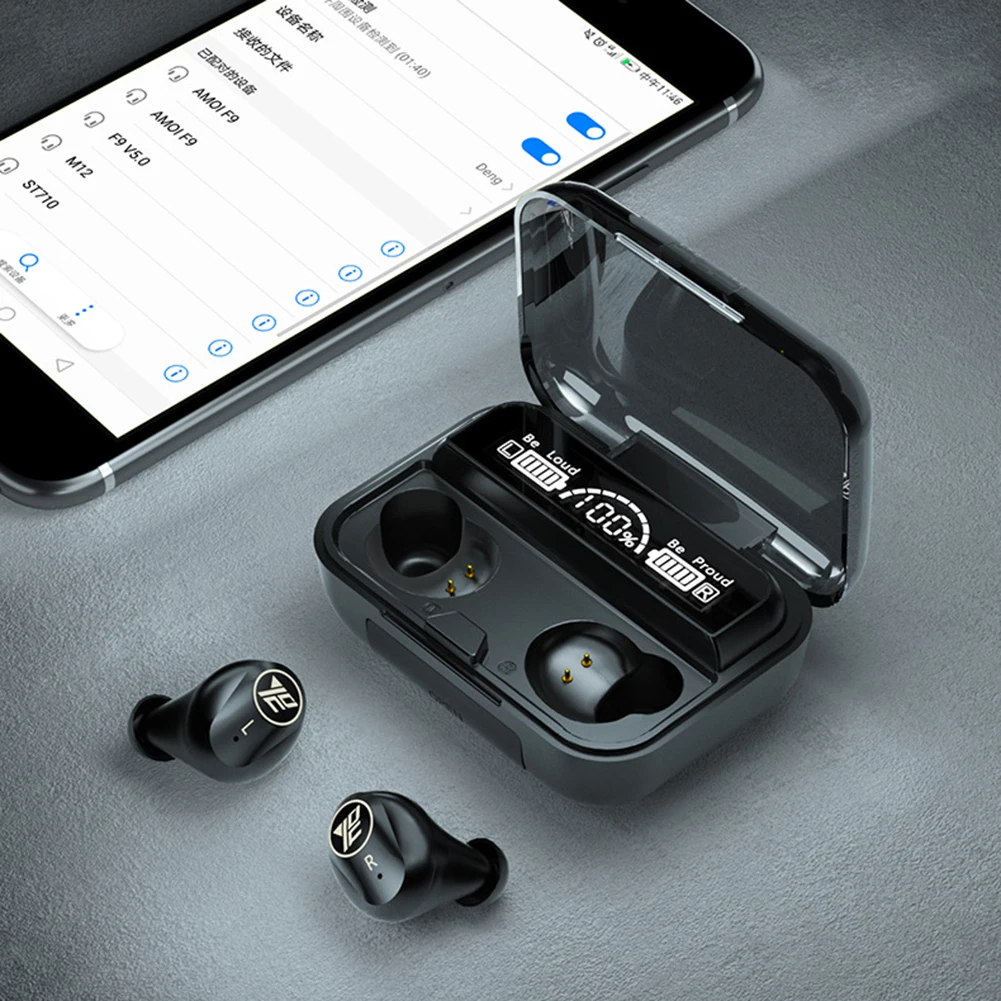Tws Wireless Earpiece Bluetooth 5 1M16 Led Display Touch Control Earphone With Charging Box Stereo Earplugs For smart phone