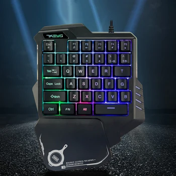 

G30 1.6m Wired Gaming Keypad with LED Backlight 35 Keys One-handed Gaming Keyboard for LOL/PUBG/CF Games