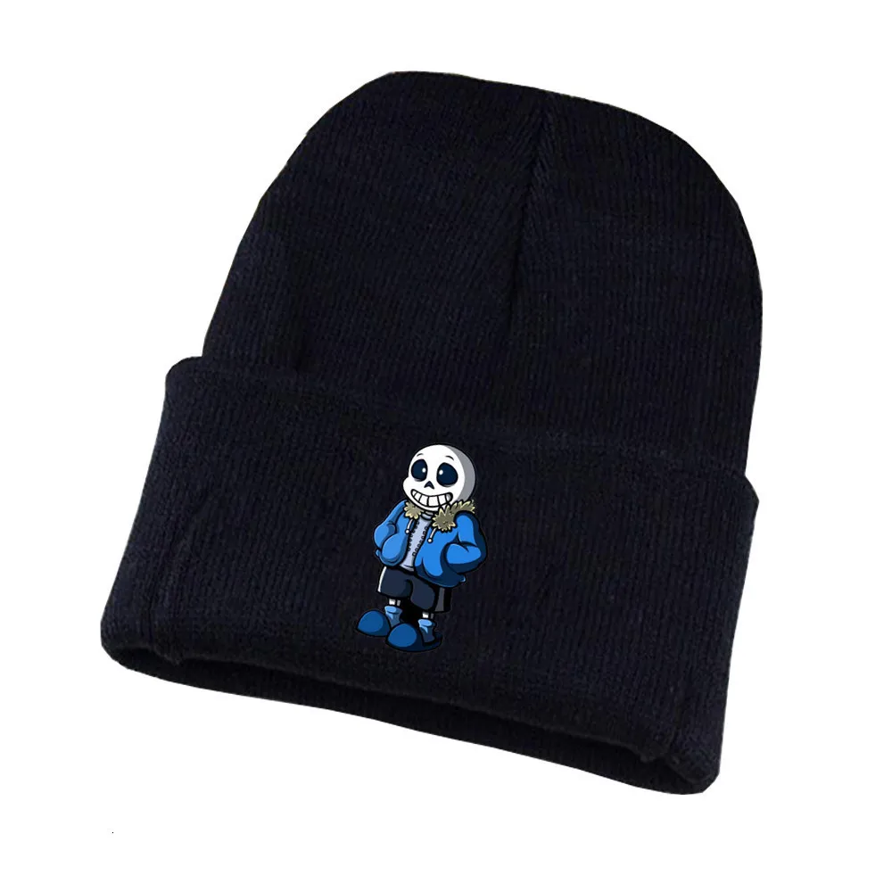 Аниме андертейл шляпа без Косплэй костюм с головным убором унисекс для взрослых с принтом Повседневное хлопковая шапка для подростков зимняя вязаная шапочка