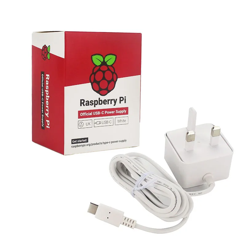 Original Raspberry Pi 4 Model B Official Power Adapter 5.1V 3A Raspberry Pi 4 USB Type-C Power Charger EU US UK Plug supply raspberry pi