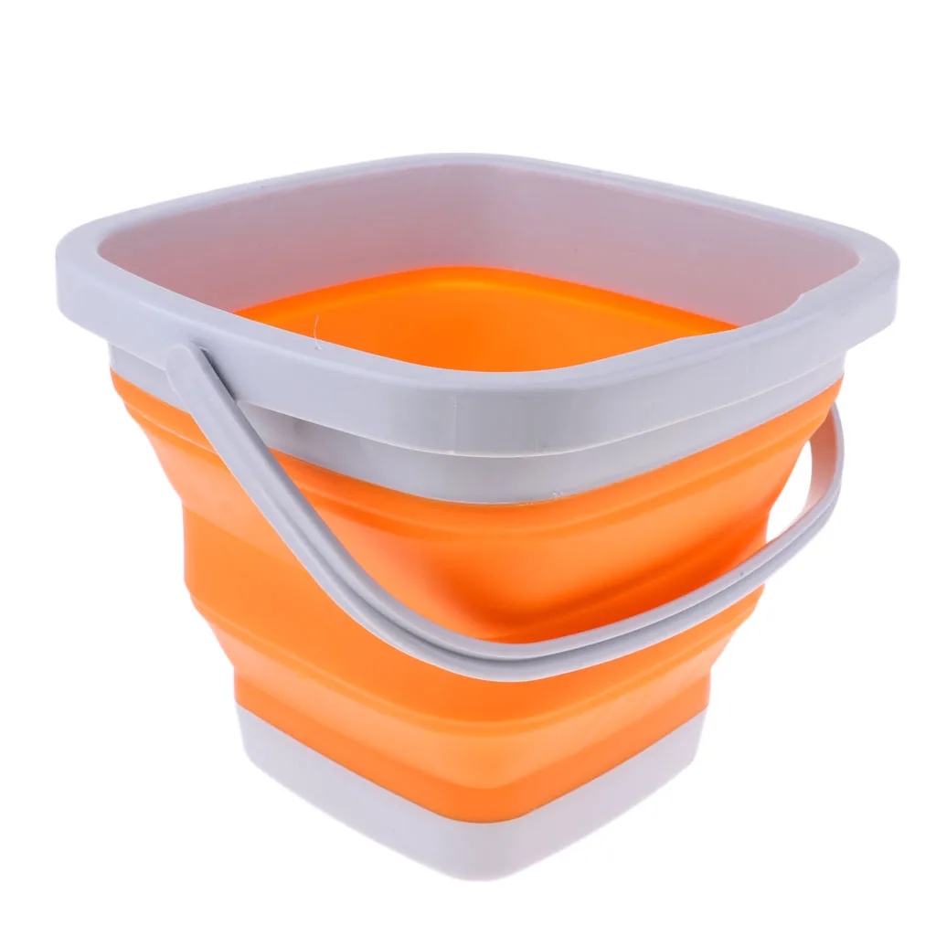 

Collapsible Bucket for Camping, Travel and Gardening - Portable Folding Wash Basin Water Container Pail