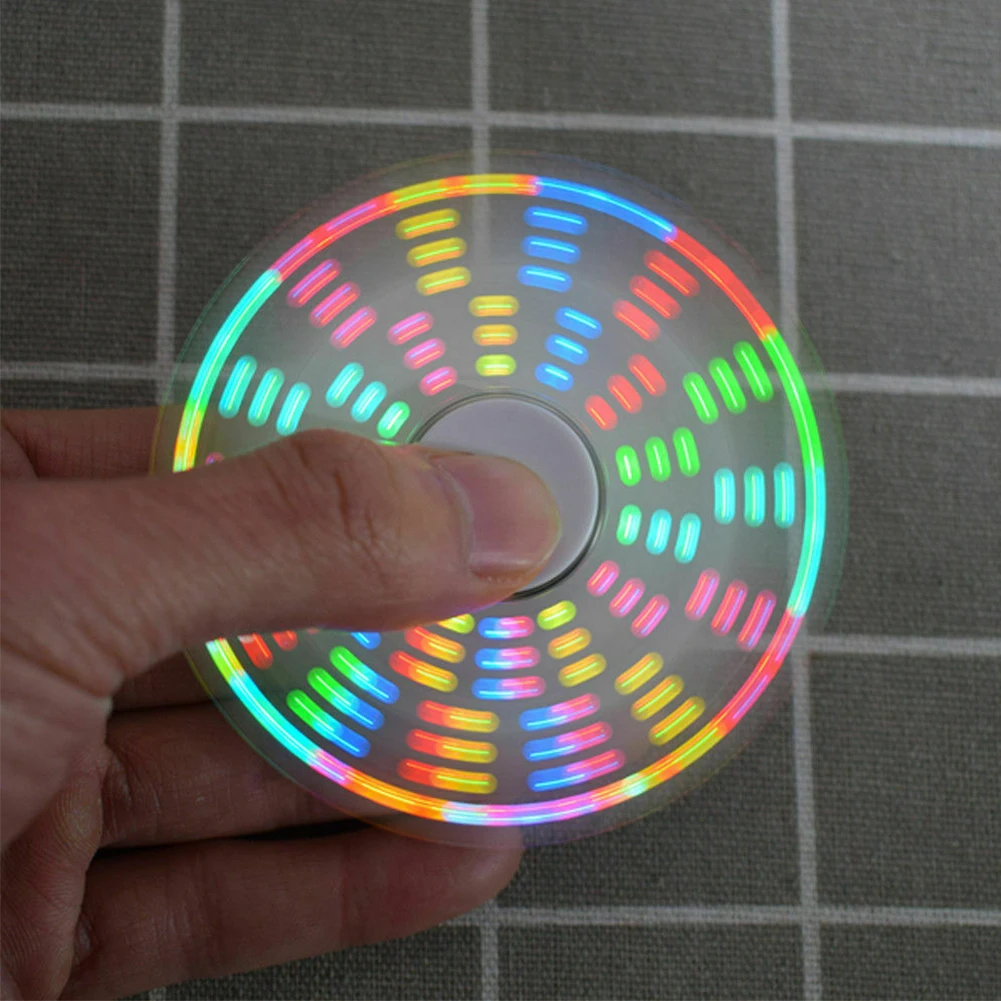 Ручной Спиннер Прочный ручной светодиодный круглый треугольник RGB, акриловый POV SMD Обучающий Набор DIY вращение интересный маленький