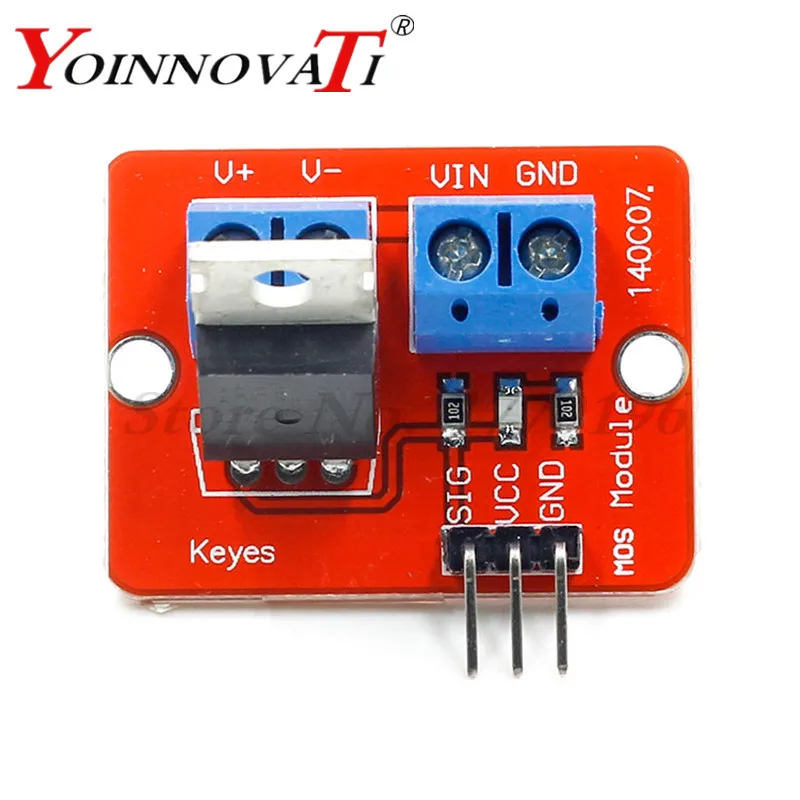 

10pcs 0-24V Top Mosfet Button IRF520 MOS Driver Module MCU ARM