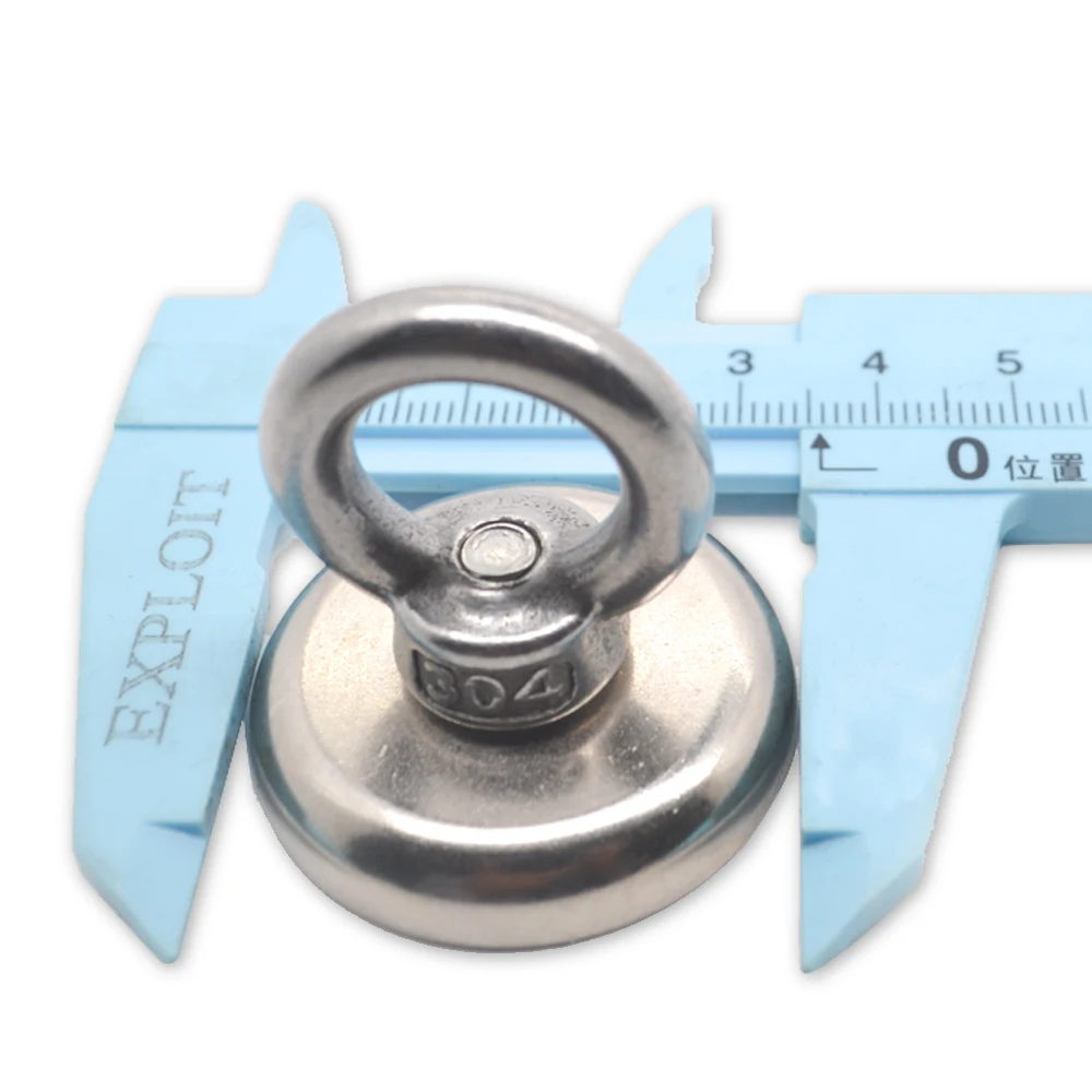 Strong Neodymium Magnet Salvage Magnet Deep Sea Fishing Magnets Holder Pulling Mounting Pot with Ring Eyebolt Neodymium Magnets Fishing Magnets