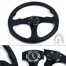 350mm Racing Modified Steering Wheel For Rally/Drift/Race Fits Most 6 Bolt Pattern Boss Kit