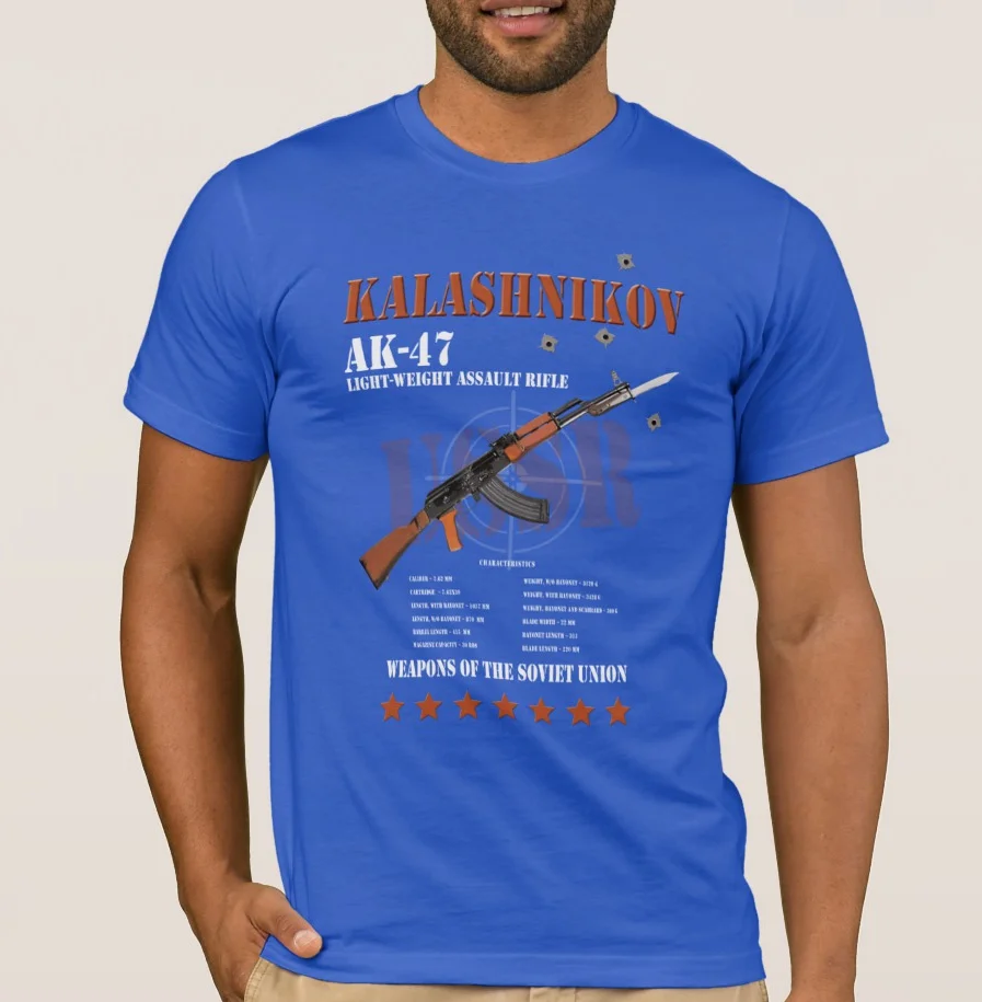  RARE AK-47 RUSSIAN ARMY KALASHNIKOV GUN MILITARY Men's T-Shirt