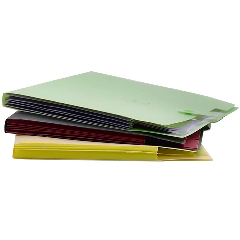 Colored Paper Accordion File Folders 3 Color Expanding File Plastic Portable Desktop Document Organizer for School and Office 5