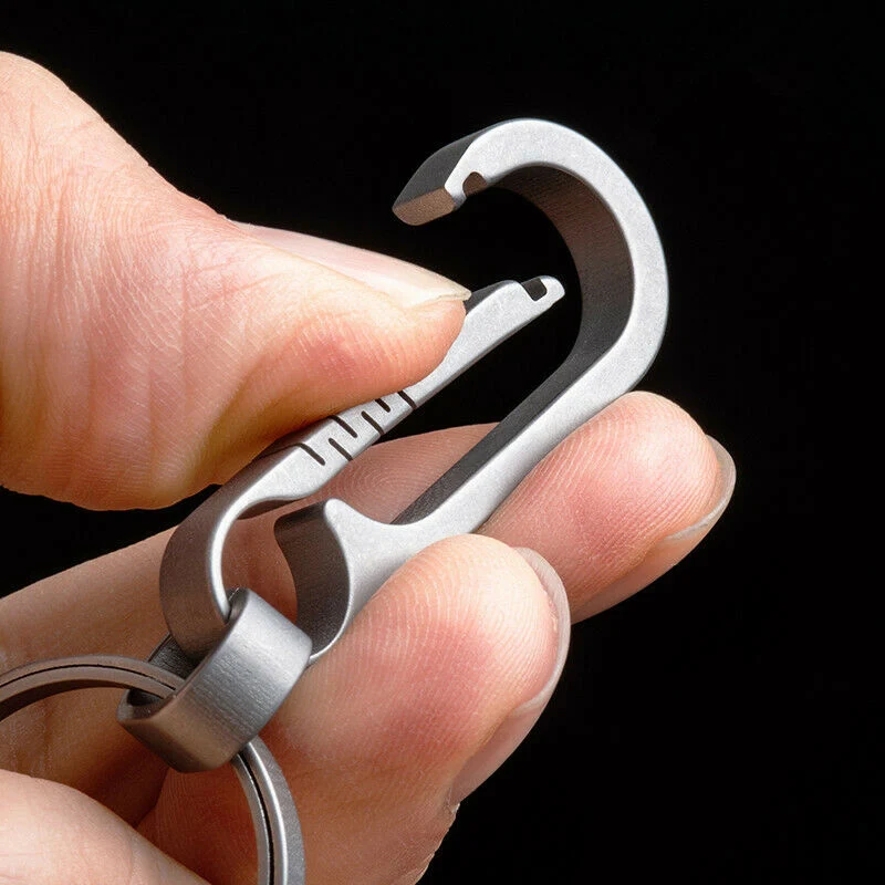 

Titanium Alloy DIY Keychains Car Key Waist Keychain Pendant Hanging 55mm Practical High Load Capacity 25KG