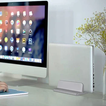 

Holder Vertical Notebook Adjustable Aluminum Alloy Thickness Erected Base Laptop Stand Desk Double Space For MacBook For Surface