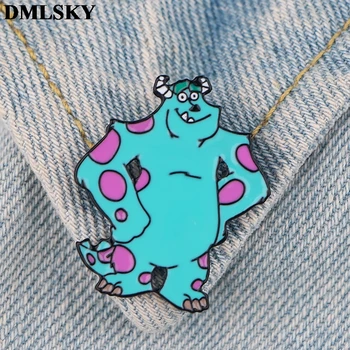 

20pcs/lot DMLSKY Monsters Cute Metal Enamel Pin Badge Pins Party Pin Cartoon Brooch Jewelry Badges For Clothes M4004