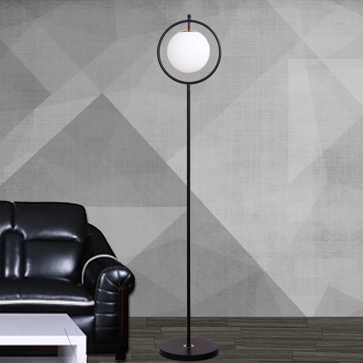 

Nordic floor lamp living room sofa bedroom bedside simple creative glass vertical mesh red floor lamp