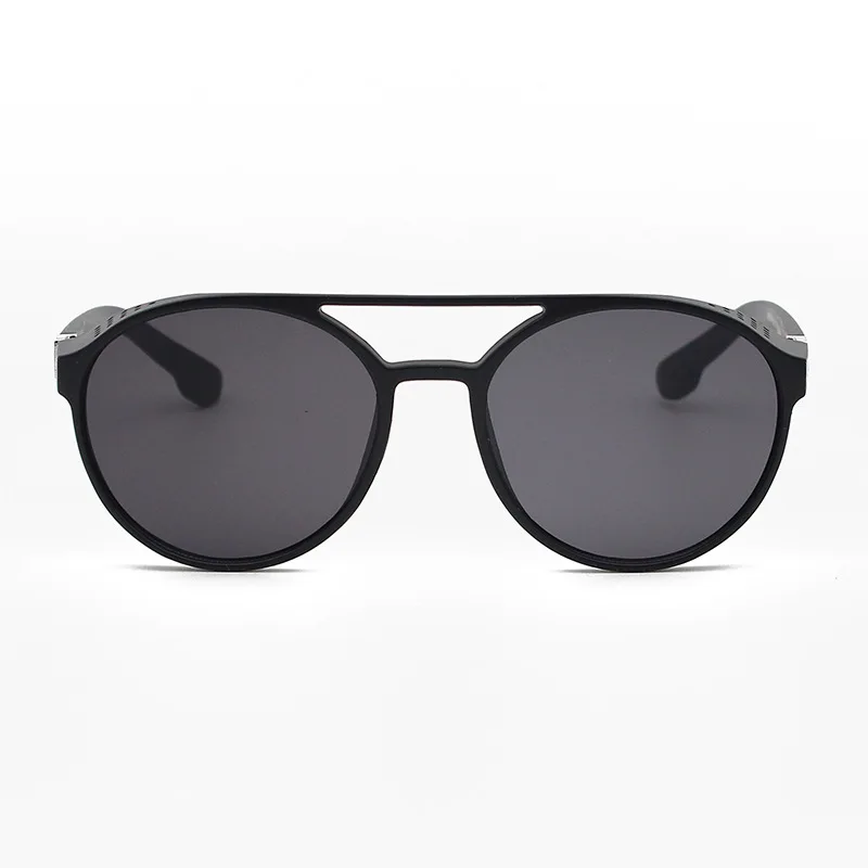 RBRARE, Ретро стиль, стимпанк, солнцезащитные очки, мужские, Роскошные, брендовые, дизайнерские, солнцезащитные очки для мужчин, Ретро стиль, для улицы, для вождения, Gafas De Sol Mujer - Цвет линз: Black Gray