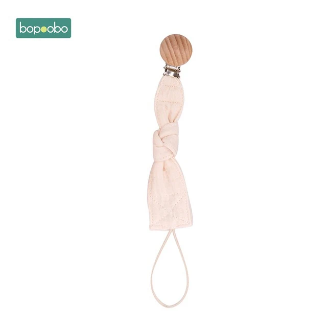 Bopoobo 1 шт., детская пустышка, зажим на цепочке, хлопковая ткань, плюшевые игрушки в виде животных, пустышка, держатель для сосок, игрушки для новорожденных, аксессуары для кормления - Цвет: Beige