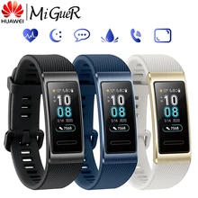 huawei Band 3 Pro gps смарт-браслет металлический Amoled 0,95 'полный цвет сенсорный экран для сердечного ритма сенсор плавание ход сна Браслет