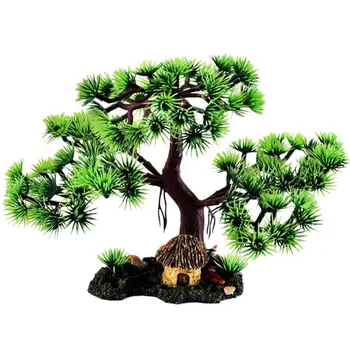 

Artificial Pine Rockery Aquarium Fish Tank Landscaping Decoration Vintage Home Resin Hideaway Shrimp Breeding Shelter