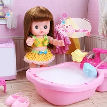 Poupée de bain pour enfants, ensembles de jeux, Simulation haute, jouets de bain avec accessoires en tissu de baignoire, maison de jeu, cadeau pour filles