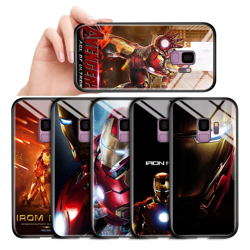 Чехол из закаленного стекла для Samsung J2 Prime Pro J4 Plus 2018 J3 2015 2016 2017 J330 Core Marvel Ironman |