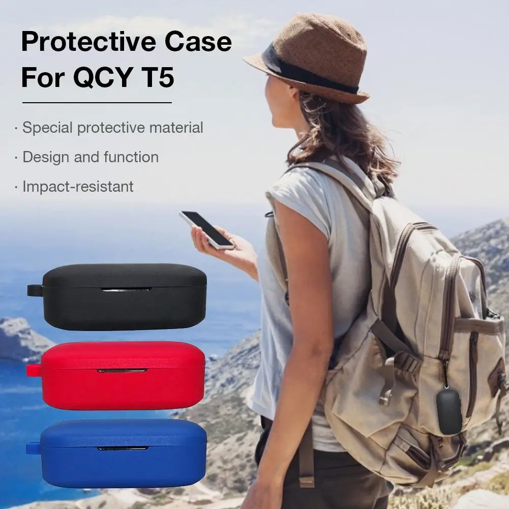 Силиконовый чехол для наушников QCY T5 Спортивная настоящая Беспроводная Bluetooth