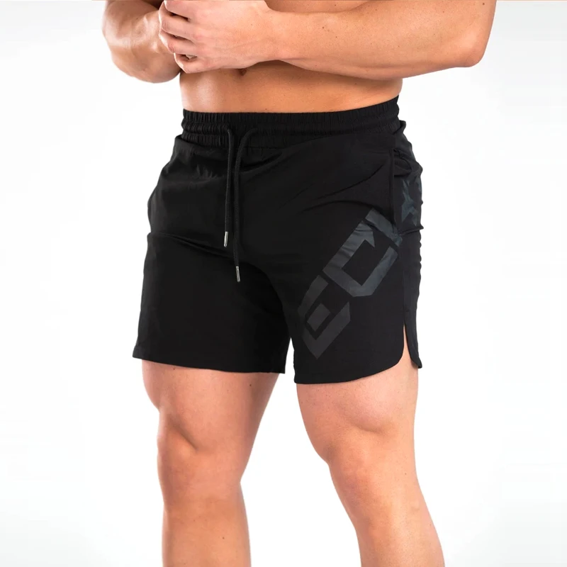 Новинка мужские тонкие брендовые шорты до середины икры Фитнес Бодибилдинг модные повседневные спортивные штаны для бега и тренировок пляжные короткие штаны Спортивная одежда