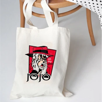 

JoJo Bizarre Adventure Stone Ocean Steel Women 2020 Canvas Cartoon Print Shopping Bags Girls Fashion Casual Pacakge Hand Bag
