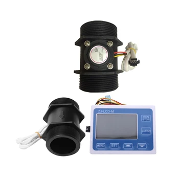 

SHGO HOT-2 Inch Flow Rate Water Sensor Meter+Lcd Digital Display Control & DN50 Plastic Hall Turbine Water Flow Meter Sensor