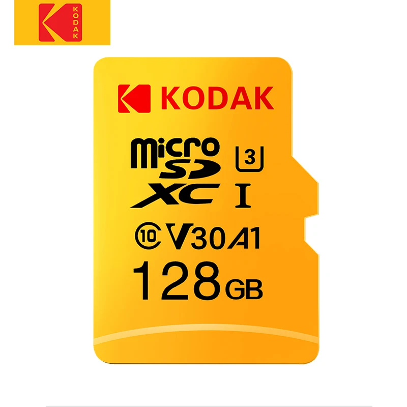 Kodak-tarjeta Micro SD Original de alta velocidad, 32GB, 64GB, 128GB, 256GB, Clase 10, U3, 4K, tarjeta flash