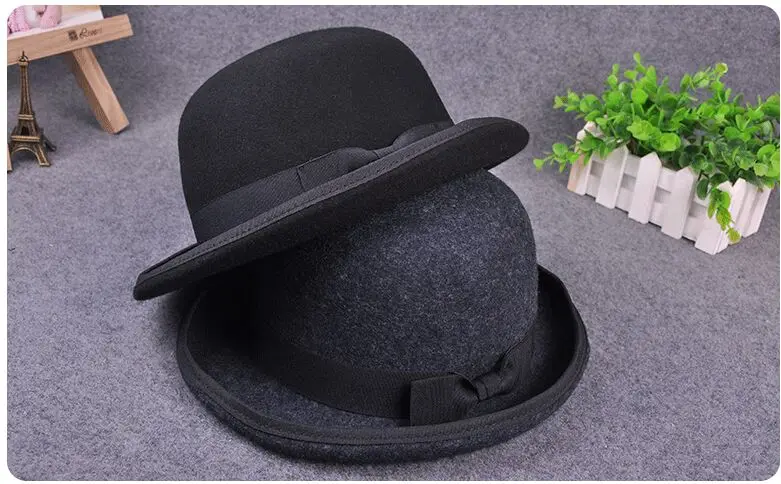 01912-yijie-kris однотонная шерстяная шляпа Fedora в британском стиле мужская женская шляпа для отдыха