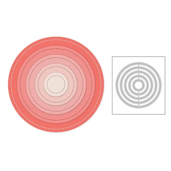 

2020 New Round Edge Sewing Thread Embossing Nesting Metal Cutting Dies For DIY Making Layered Card Paper Scrapbooking No Stamps