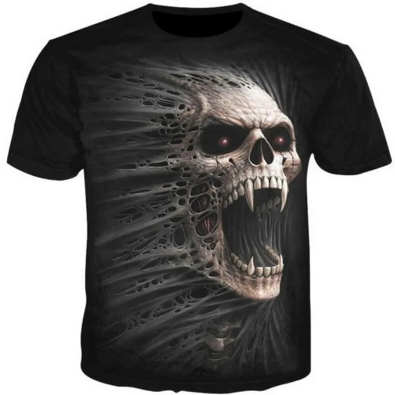 

Unisex 3D Skulls Print O-Neck T-Shirt Multi-style Summer Men's Scenery T-Shirt Casual Short Sleeve Tops Funny Tee S-4XL